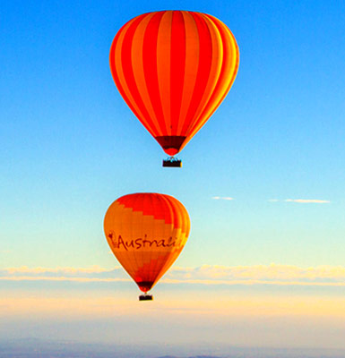 Two Hot Air Balloons over Scenic Rim-ps