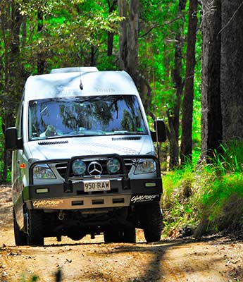 4 Wheel Drive Tour Vehicle in Rainforest